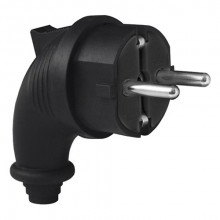 Вилка угловая каучук16А 220V IP 44